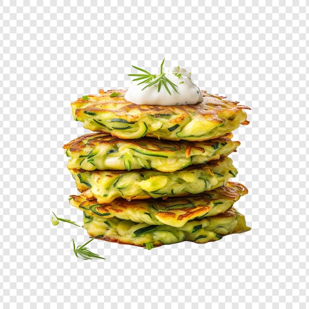 Gratis PSD zucchini fritters geïsoleerd op transparante achtergrond