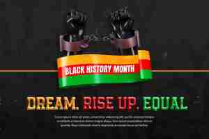 Gratis PSD zwarte geschiedenis maand social media banner sjabloonontwerp