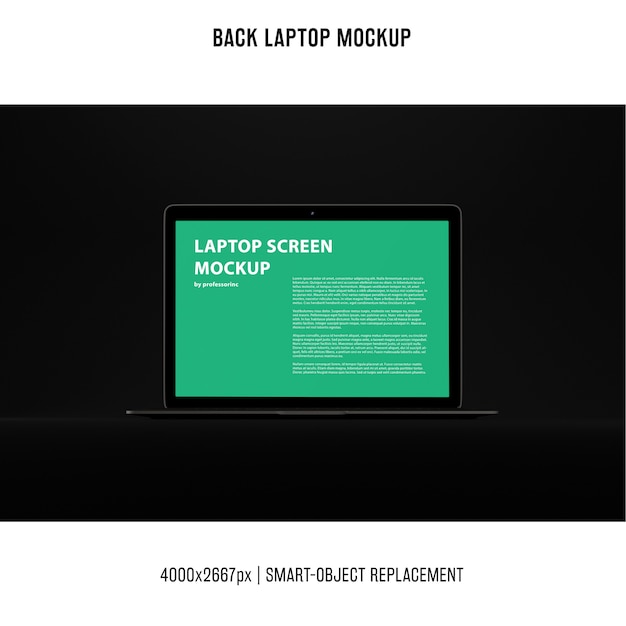 Gratis PSD zwarte laptopmodel