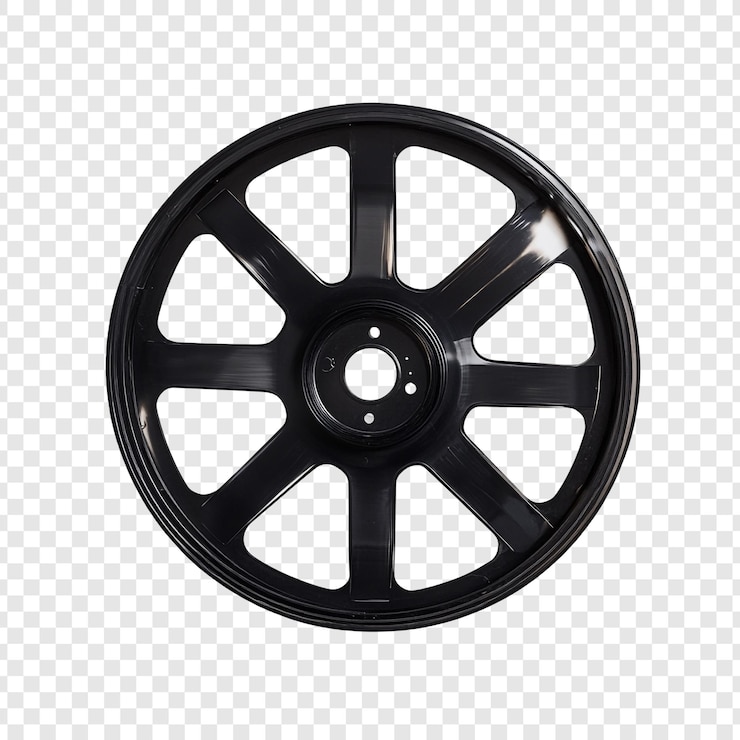 Gratis PSD zwarte reeltoreel band recorder leeg reel