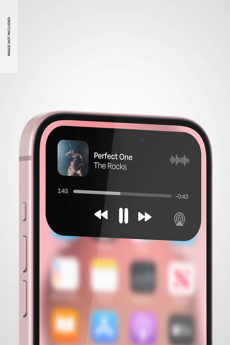 15 Une maquette de l'iPhone en gros plan