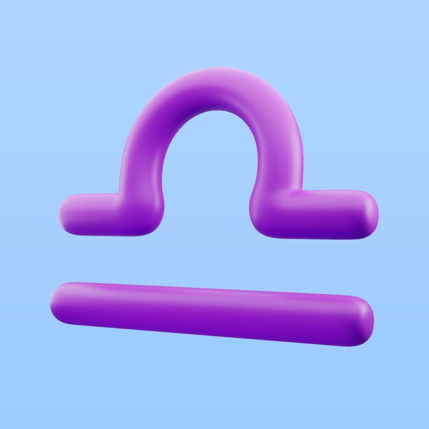 3d illustration du signe du zodiaque balance