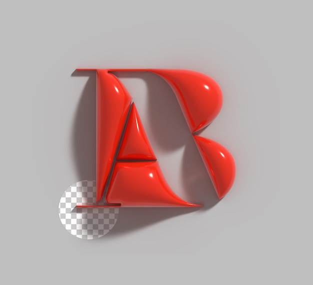 PSD gratuit ab branding identity corporate 3d render logo de la lettre de l'entreprise