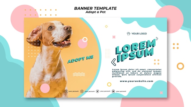 Adopter le concept de modèle de bannière pour animaux de compagnie