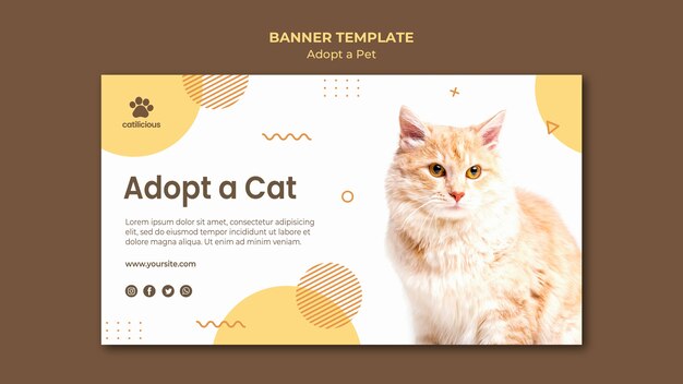 Adoptez un design de bannière pour animaux de compagnie