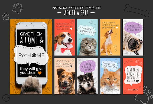 Adoptez Un Modèle D'histoires D'amis Instagram