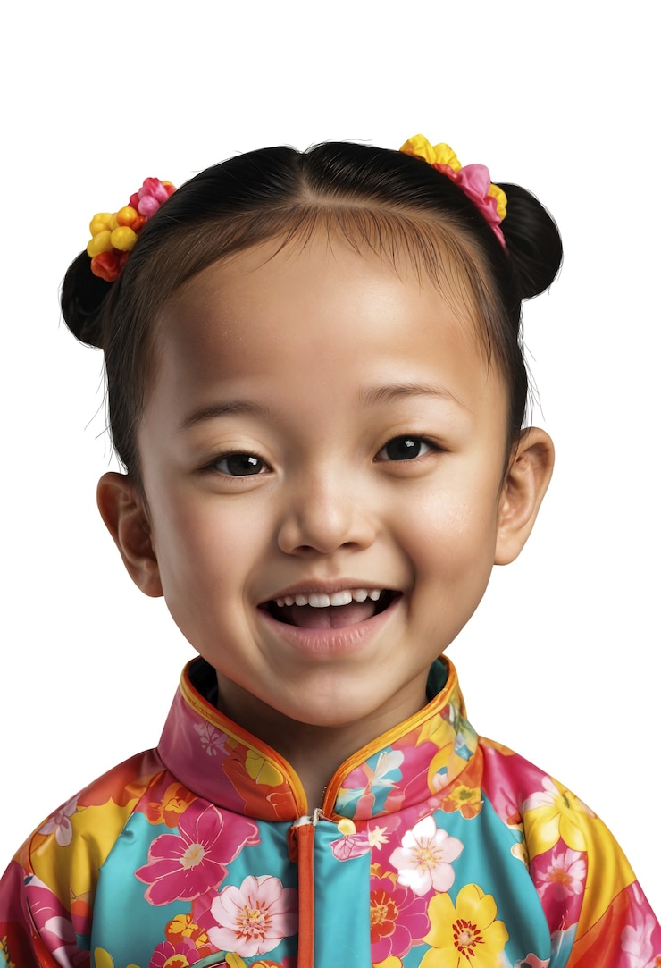 PSD gratuit un adorable garçon asiatique qui pose