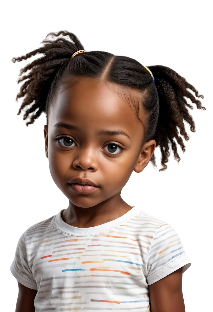 PSD gratuit un adorable garçon noir qui pose