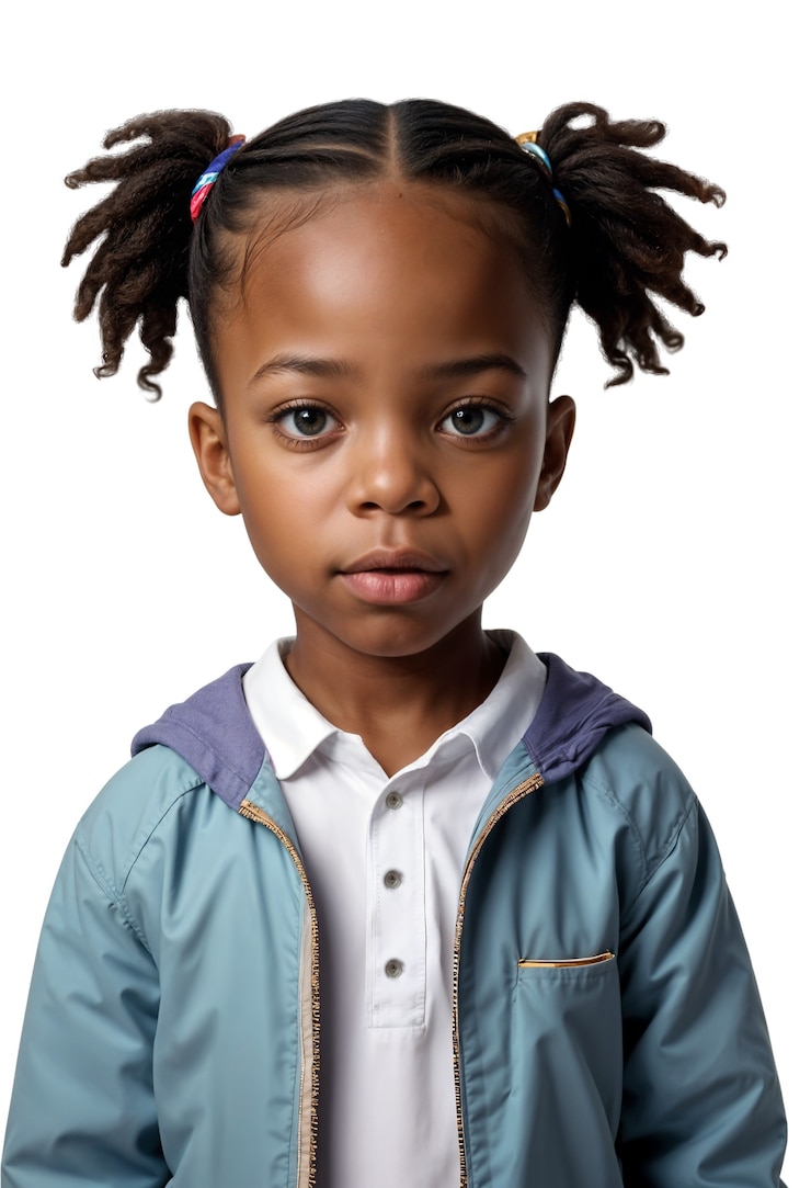 PSD gratuit un adorable garçon noir qui pose