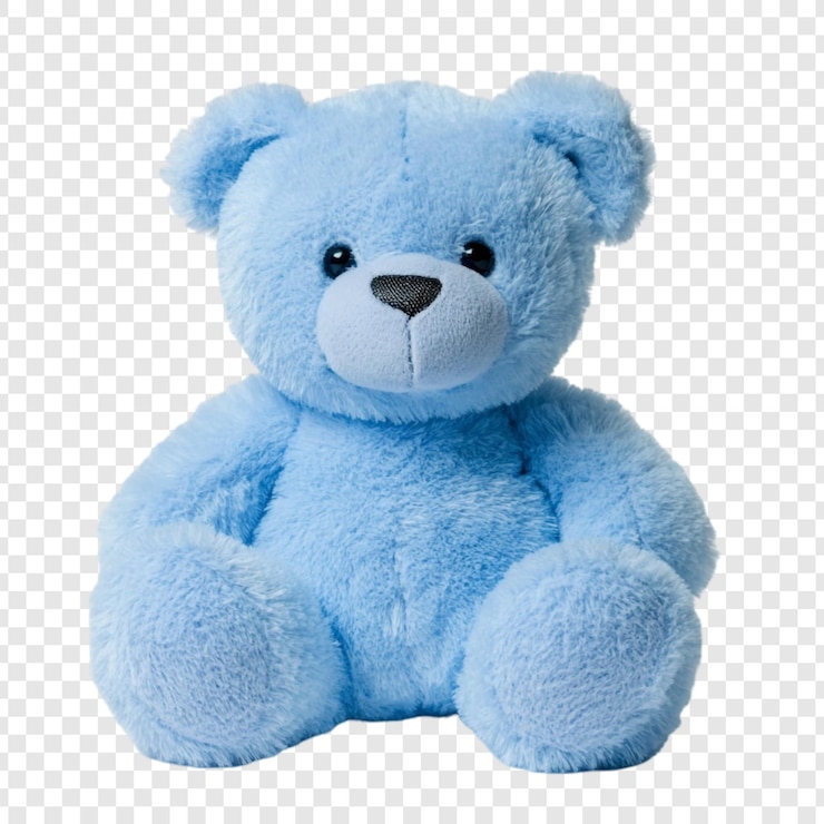 PSD gratuit un adorable ours en peluche bleu