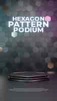 PSD gratuit affichage du produit hexagon 3d podium