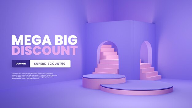 Affichage de podium de fond réaliste 3D