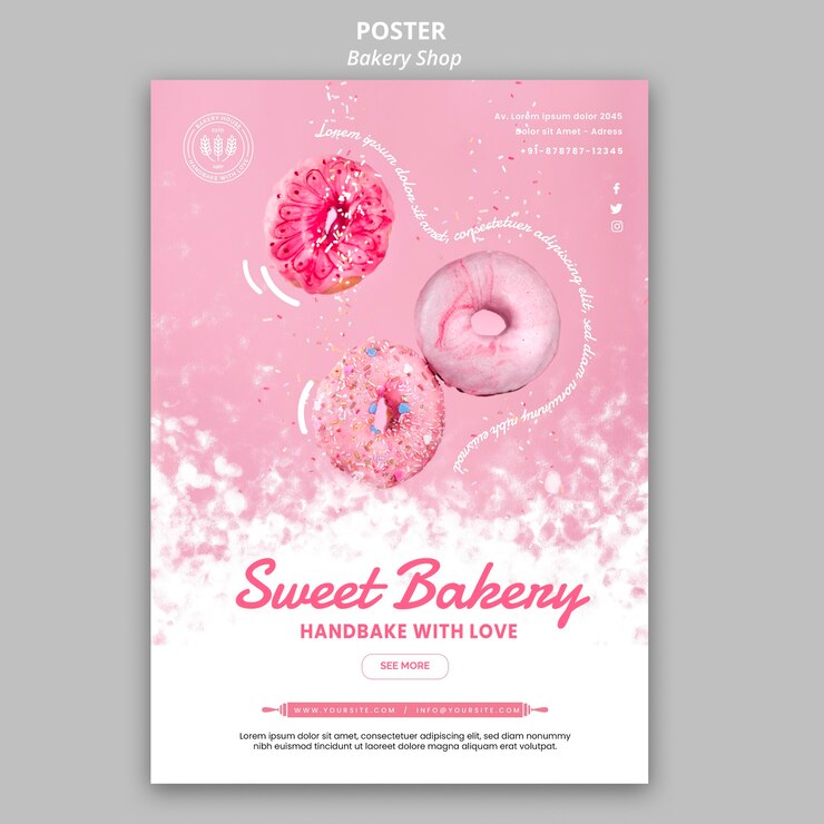 PSD gratuit affiche de boulangerie