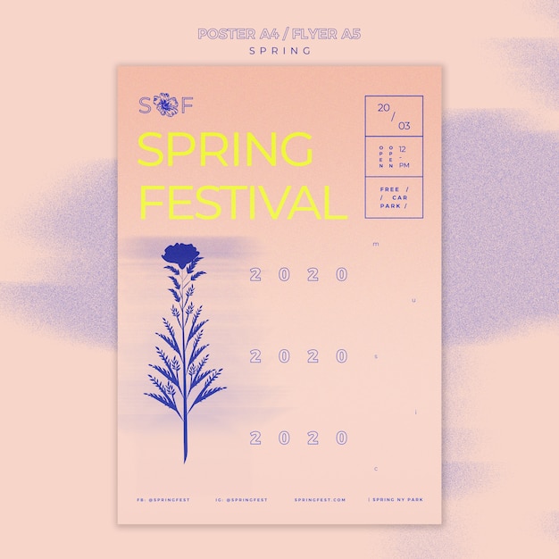 PSD gratuit affiche du festival de musique de printemps