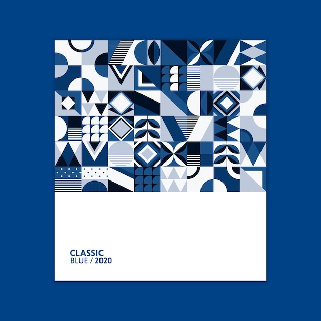 Affiche géométrique couleur de l'année 2020