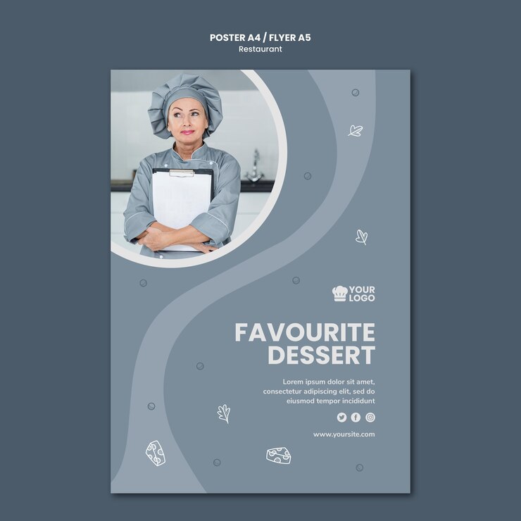 PSD gratuit affiche de modèle d'annonce de restaurant