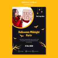 PSD gratuit affiche de modèle de fête d'halloween