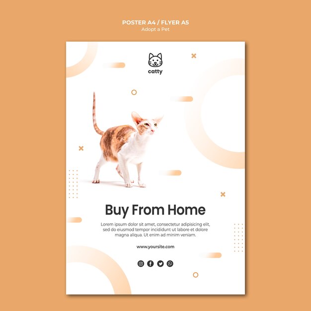 Affiche pour l'adoption d'un animal de compagnie