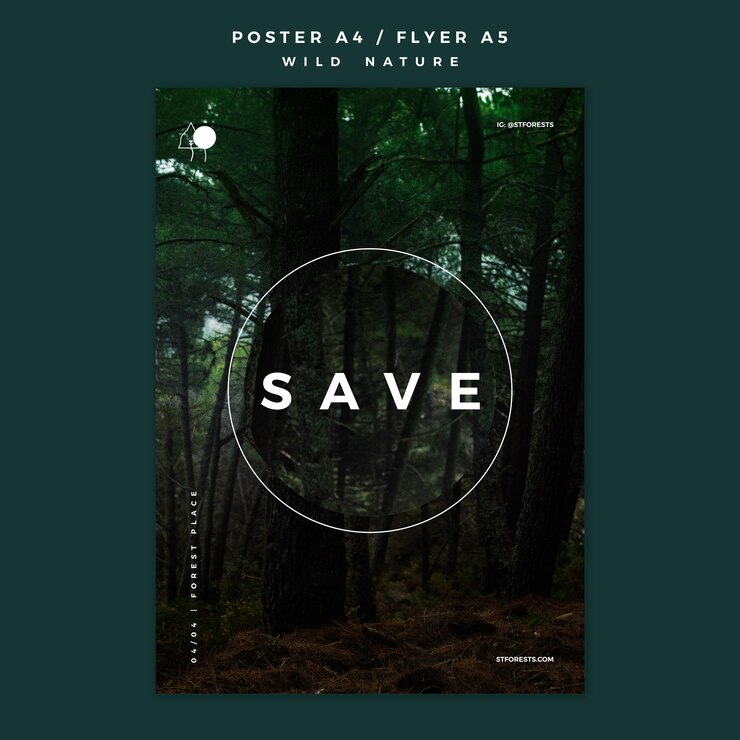 PSD gratuit affiche pour la nature sauvage