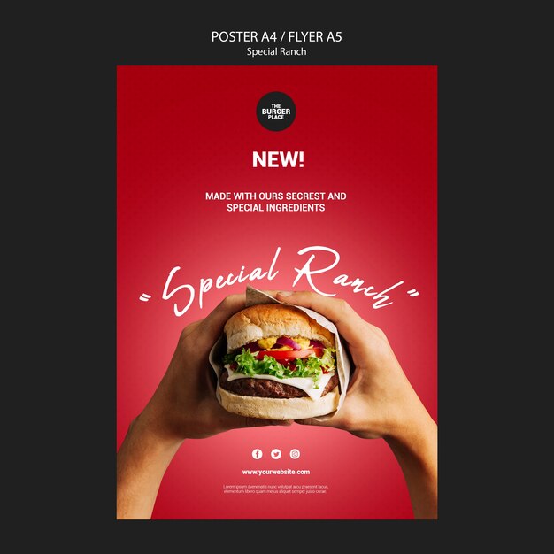 Affiche pour restaurant burger