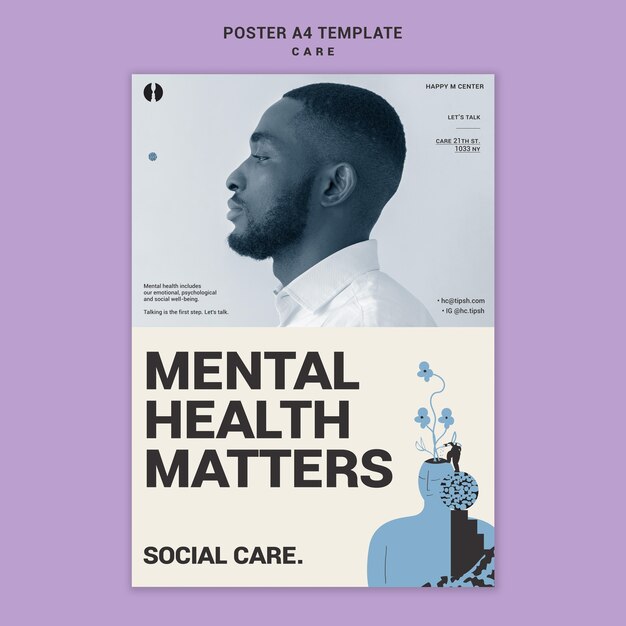 Affiche sur les questions de santé mentale