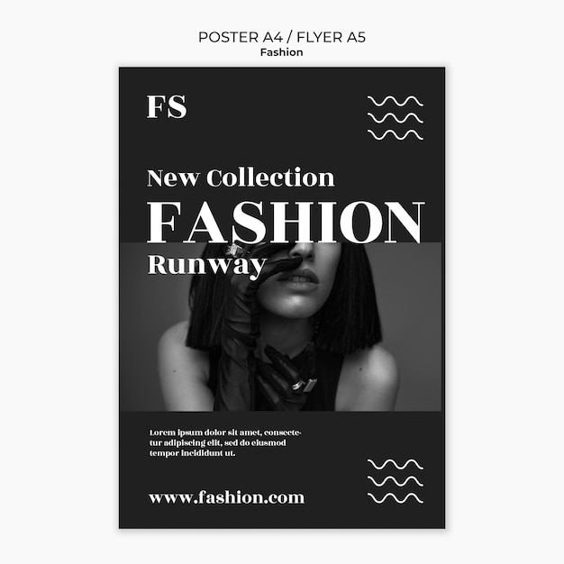 Affiche de tendances de la mode design plat