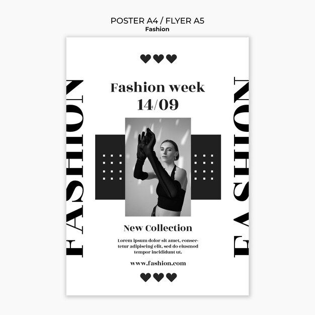 Affiche de tendances de la mode design plat