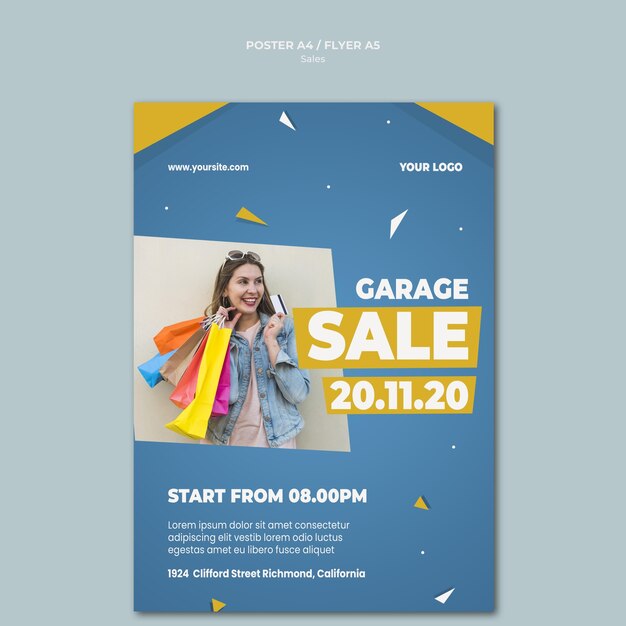 Affiche verticale pour la vente au détail