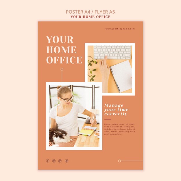 L'affiche de votre bureau à domicile