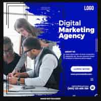 PSD gratuit agence de marketing numérique et conception de modèles de médias sociaux experts