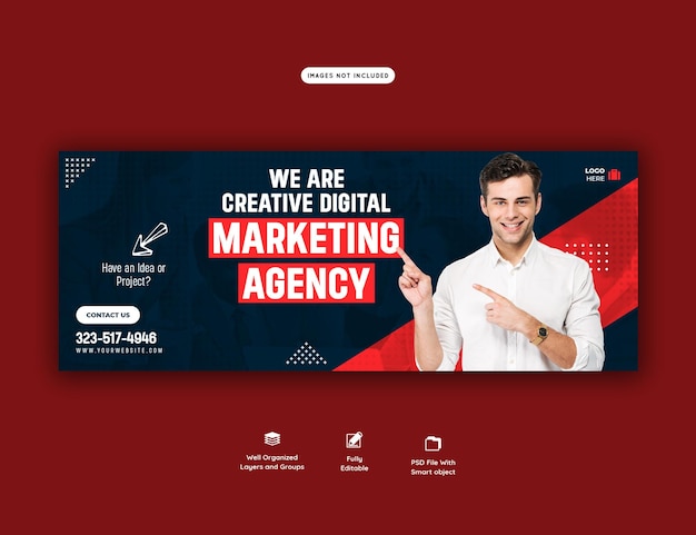 Agence de marketing numérique et modèle de couverture facebook d'entreprise