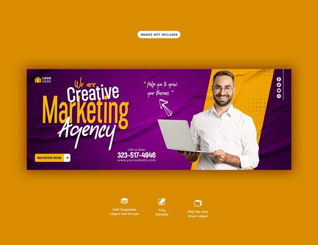 Agence de marketing numérique et modèle de couverture facebook d'entreprise
