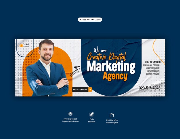Agence de marketing numérique et modèle de couverture facebook d'entreprise
