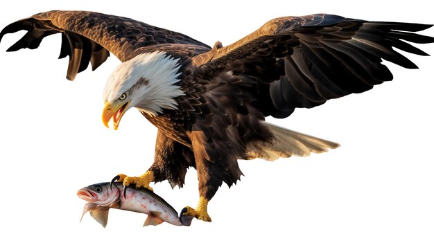 Aigle américain chauve isolé
