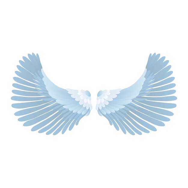 Des ailes d'ange de dessin animé isolées