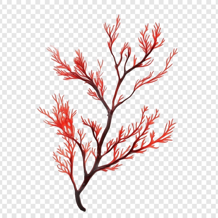 PSD gratuit les algues rouges, une beauté botanique sous-marine