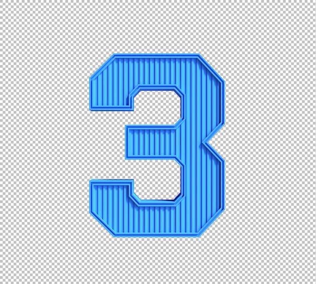 PSD gratuit alphabet 3d sur fond transparent