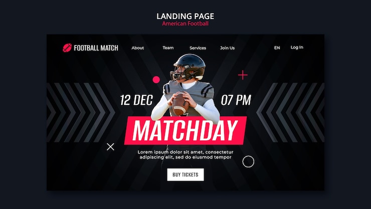 PSD gratuit américain de conception de modèle de football