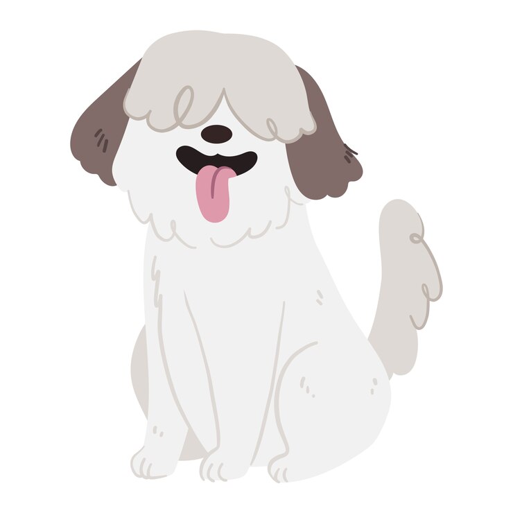 PSD gratuit animal de compagnie isolé dessiné à la main