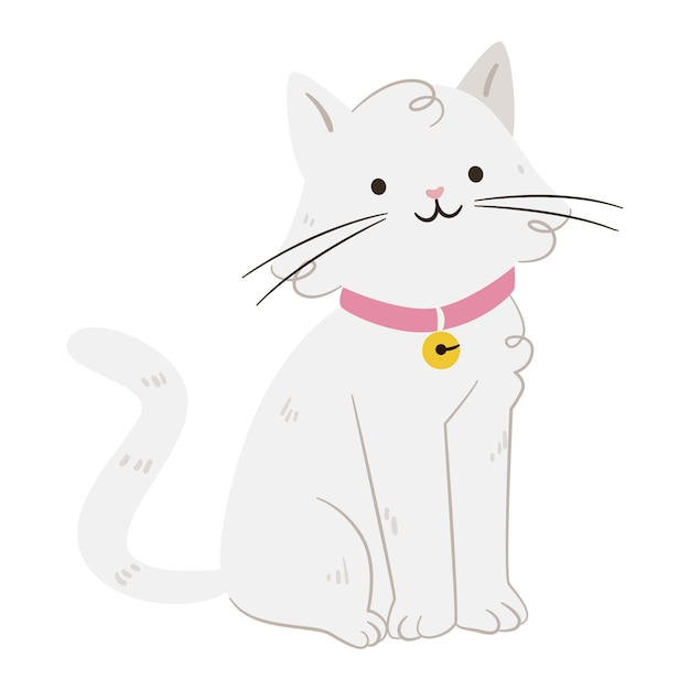 Animal de compagnie isolé dessiné à la main