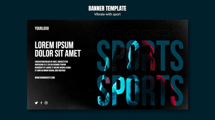 PSD gratuit annonce de sport de modèle de bannière