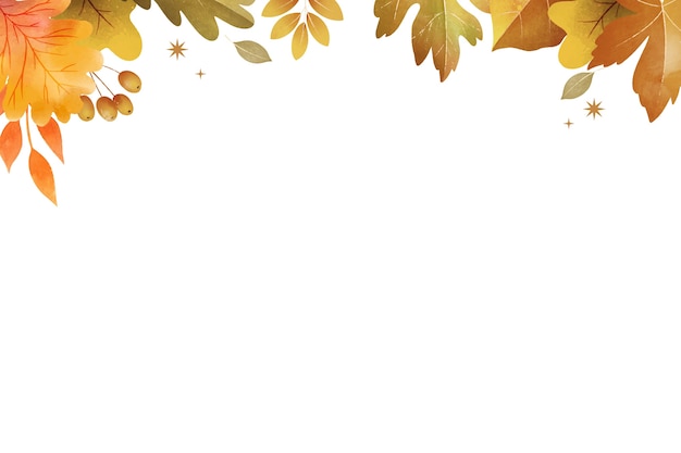 L'aquarelle tombe les feuilles de la frontière