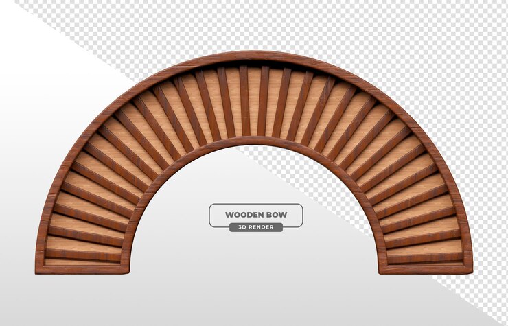 PSD gratuit arche en bois rendue en 3d