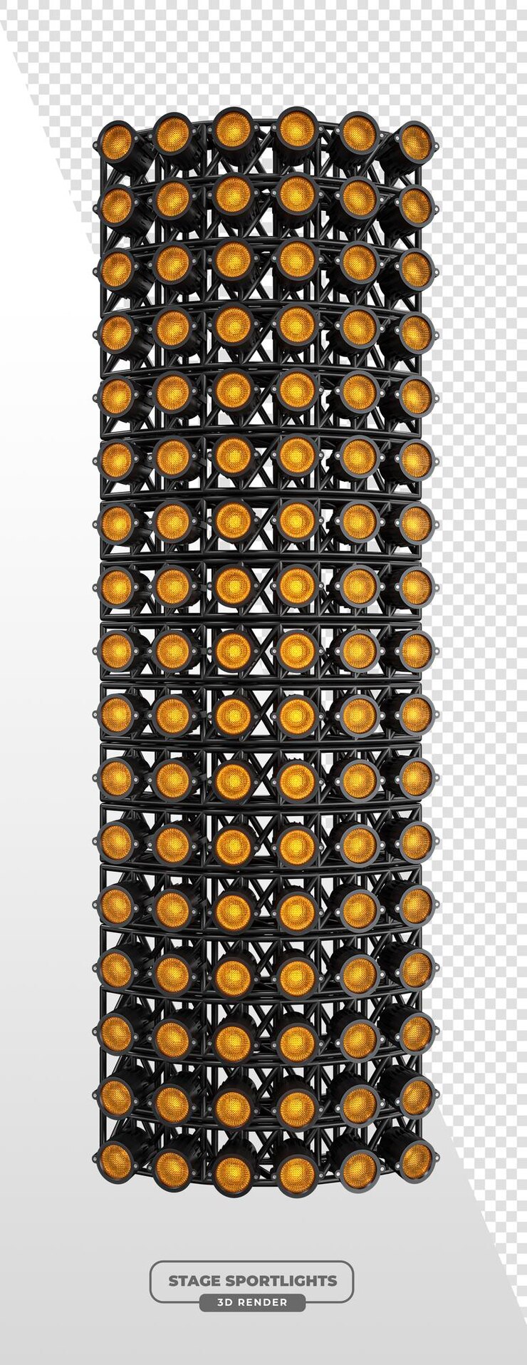 PSD gratuit array of stage spotlights rendu en 3d