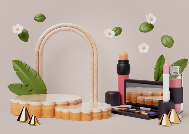 Arrière-plan du podium des ventes de beauté