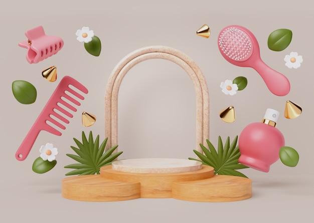 Arrière-plan du podium des ventes de beauté