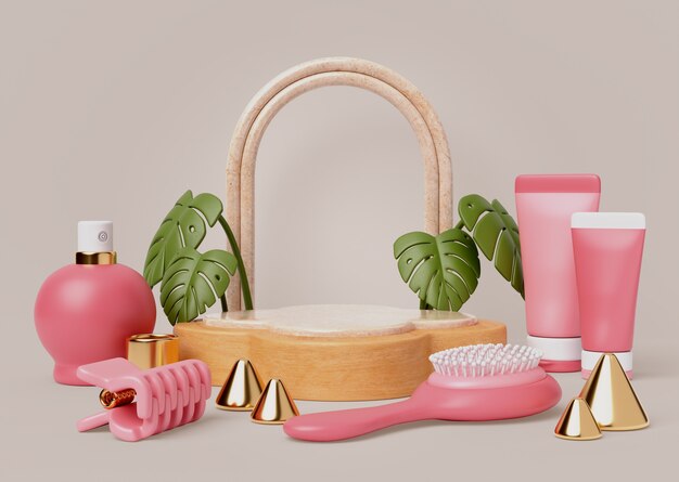 Arrière-plan du podium des ventes de beauté