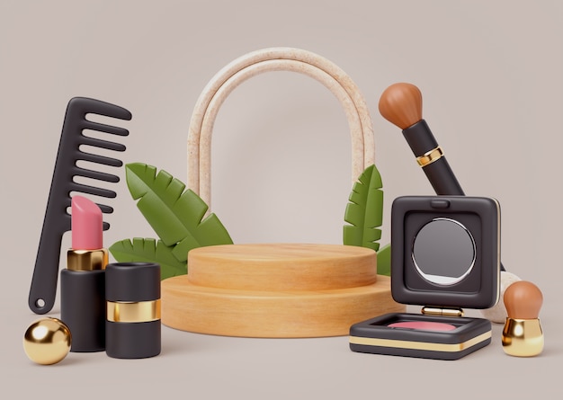 Arrière-plan du podium des ventes de beauté