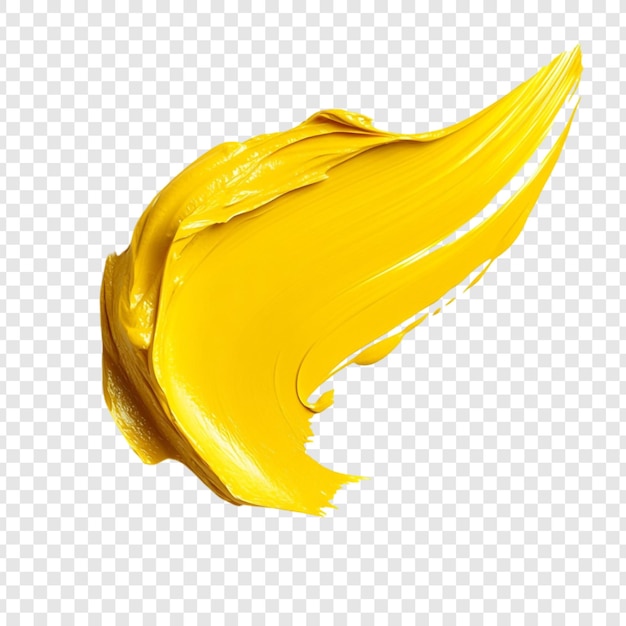 Art abstrait à traits de peinture jaune dynamique