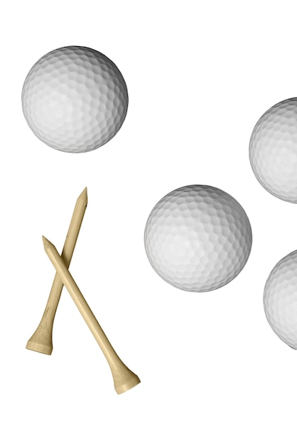 PSD gratuit articles de golf isolés